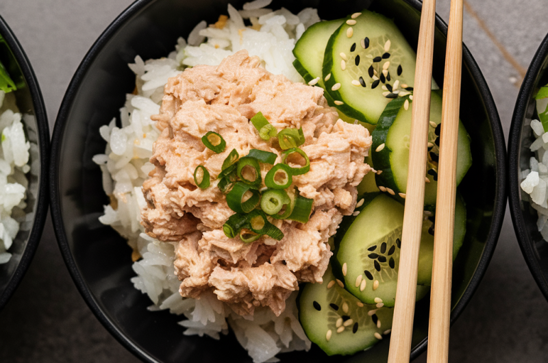 SPICY TUNA BOWLS WITH CAULIFLOWER RICE