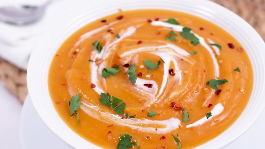 Roasted Butternut Squash Soup with Coconut Milk